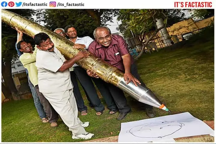Man from Hyderabad makes world’s biggest ballpoint pen