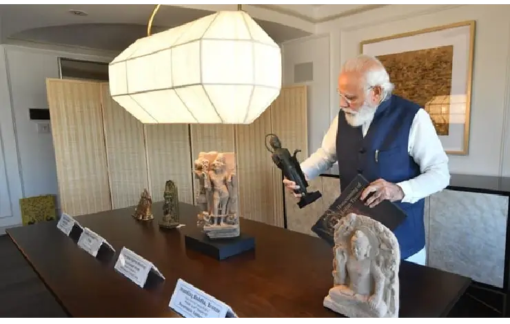 PM Modi bringing back 157 stolen Indian artefacts handed over by USA