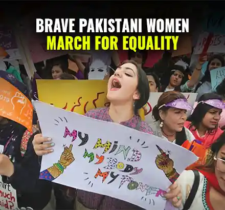 Despite Fierce Opposition & Violent Threats, Courageous Pakistani Women Carry Out Aurat March 2022