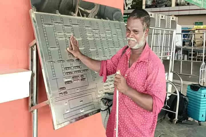 Chennai Central and Egmore stations now have Braille maps to guide visually-impaired