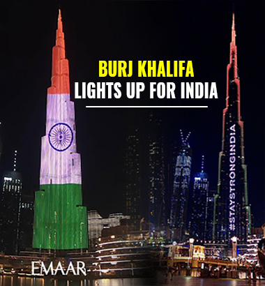 COVID-19 Fight: Burj Khalifa Lights Up In Tricolour To Show Solidarity With India