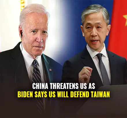 China Threatens US After Biden Says US Will Defend Taiwan Militarily If China Invades