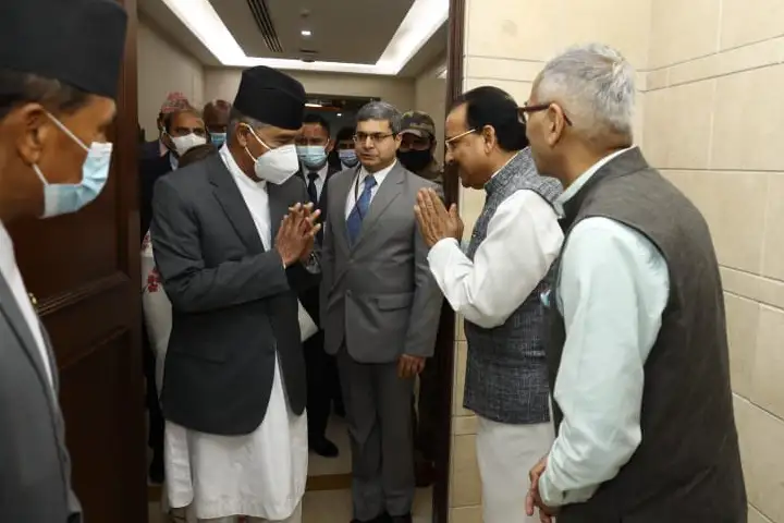 Nepal’s PM Deuba arrives New Delhi