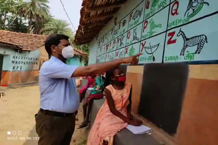 Jharkhand teacher Sapan Kumar turns entire village into classroom, mudwalls into blackboards