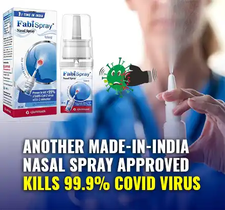 First Nasal Spray For Covid-19 Treatment In India Glenmark’s FabiSpray Launched
