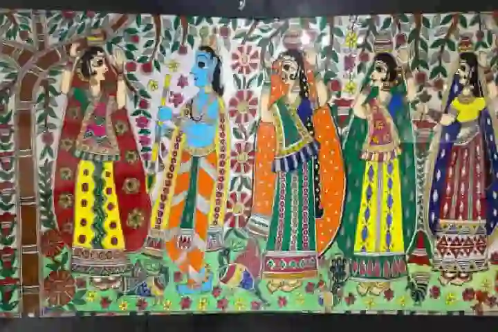 Artworks from Radha-Krishna to landscapes exude vibrant India’s colour and energy