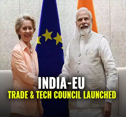 PM Modi & European Commission President Ursula Von Der Launch India-EU Trade And Technology Council