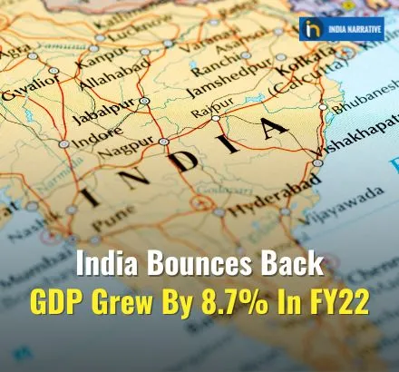 India’s GDP Growth Rate Bounces Back | India’s GDP Grows At 8.7% In FY 2022