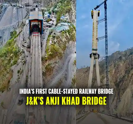 All About India’s First Cable-Stayed Railway Bridge In Jammu & Kashmir | Anji Khad Bridge