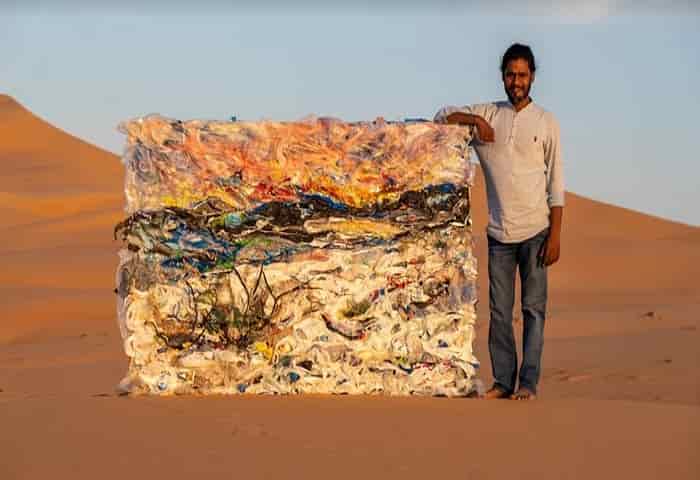 Artist Manveer Singh uses plastic to create artworks!