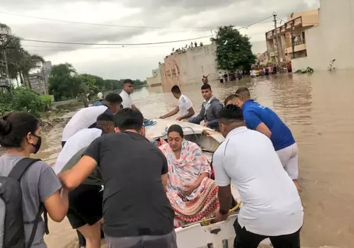 Indian Navy swings into action to rescue stranded people in flood-hit Gujarat
