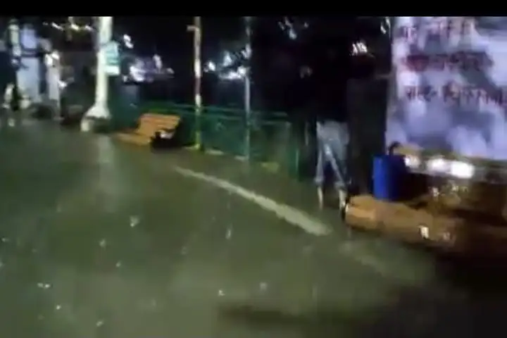 Video: In a first, water from Nainital Lake floods iconic Mall Road as freak rains lash Uttarakhand