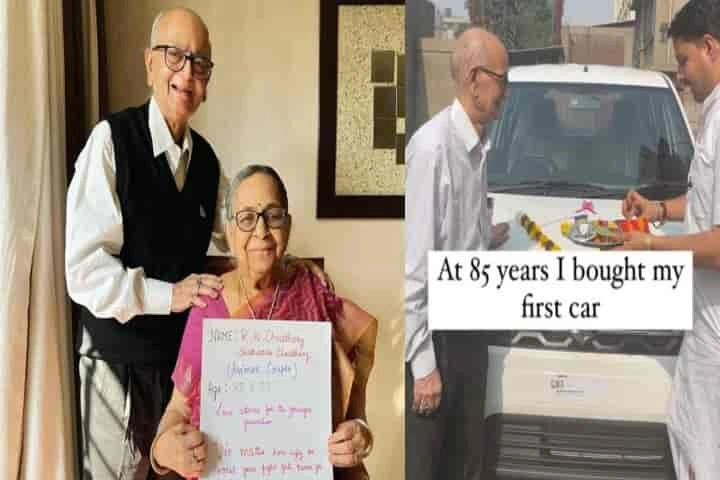 85-year-old Nanaji from Gujarat buys his first car after launching a successful start-up!