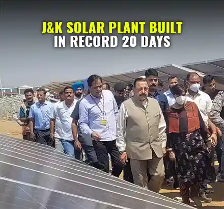 Solar Plant In Samba District Completed In Record 20 Days: Union Minister Jitendra Singh