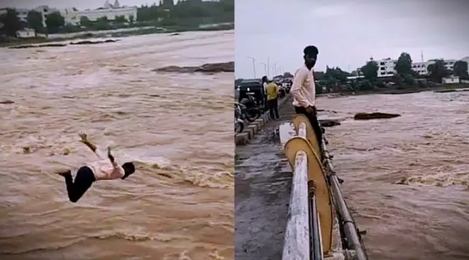 23-year-old man dives from bridge into flooded river in Maharashtra but fails to surface as stunt goes wrong