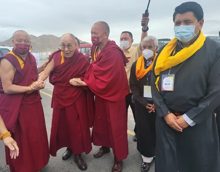 Dalai Lama arrives to a grand welcome in Ladakh as India and China get ready for another round of border talks