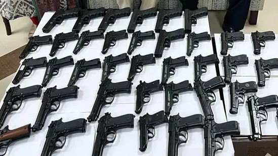 Customs officials at Delhi airport arrest Indian couple carrying 45 pistols in baggage