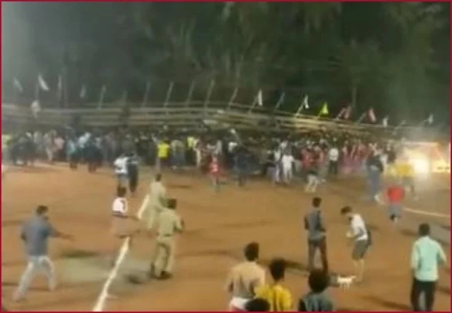 Video: Over 200 injured as spectators’ gallery crashes at football match in Kerala