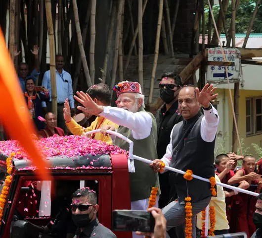 PM Modi ‘s roadshow in Dharamshala draws massive crowds, gives booster shot to BJP’s poll campaign in Himachal Pradesh