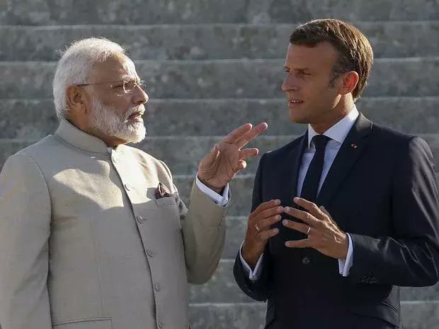 Ahead of Europe visit, PM Modi reaches out to “my friend” Emmanuel Macron of France