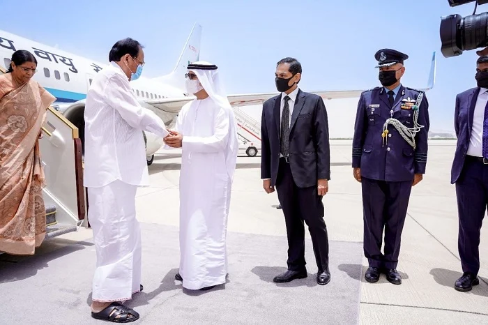 Naidu arrives in Abu Dhabi to pay last respects to late UAE ruler