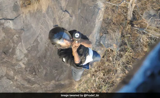 Video: Indian Air Force team rescues 19-year-old trekker stuck on rock in Karnataka’s Nandi Hills