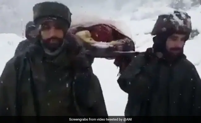 Video: Army evacuates critically ill Kashmir woman from LoC village to hospital amid heavy snow, dangerous terrain