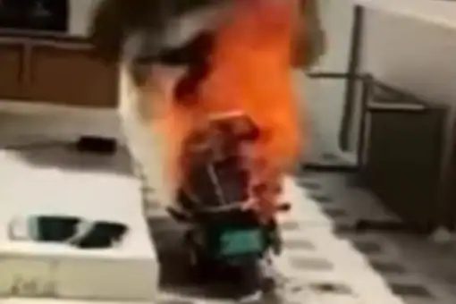 Caught on camera: Another Pure EV electric scooter goes up in flames in Gujarat’s Patan district