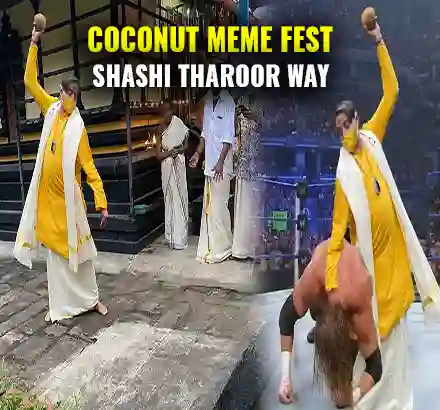 World Coconut Day 2021 | Congress MP Shashi Tharoor’s Smashing Coconut Picture Sparks Meme Fest