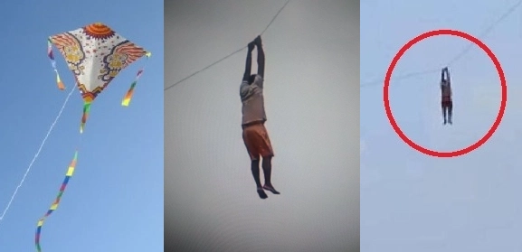 Sri Lankan man swept 50 feet into air while flying a kite