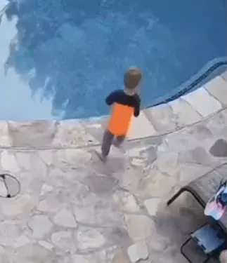 Watch: Mom with lightning reflexes catches little son mid-air to save him from drowning in pool