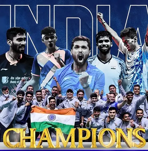 Indian badminton team scripts history by winning Thomas Cup for the first time