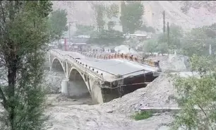 Chinese built bridge on Karakoram highway collapses in Pakistan Occupied Kashmir (POK)