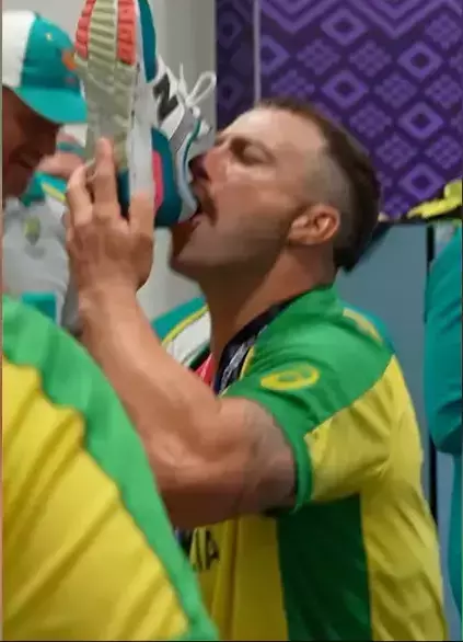 Watch Video: Australia’s cricket stars drink champagne from shoe in bizarre celebration of T20 World Cup win
