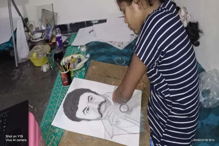 Andhra’s handless artist hits fame as she draws vivid portraits with mouth