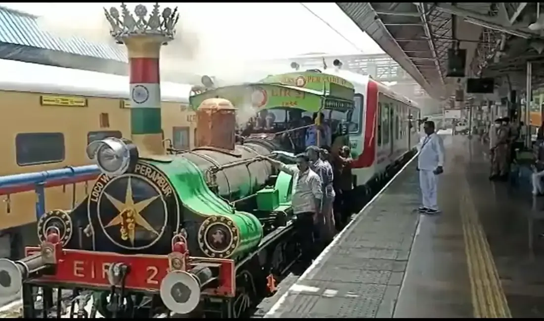 Video: World’s oldest railway engine on trial run at Chennai before Independence Day celebrations
