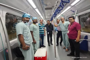 Hyderabad Metro rushes live harvested heart for transplant to city hospital 