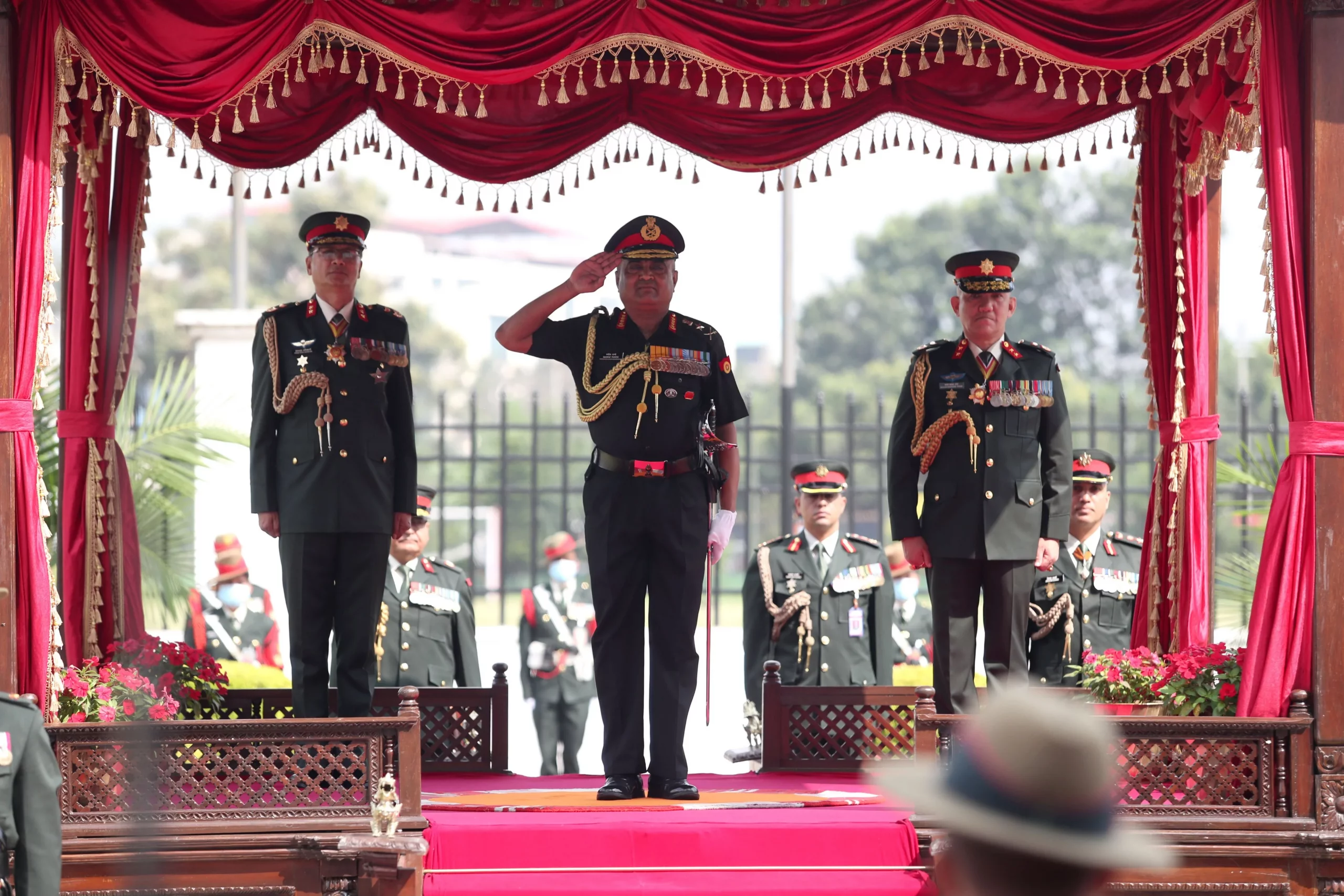 Indian Army chief pays homage to martyrs, inspects guard of honor as he begins five-day Nepal trip