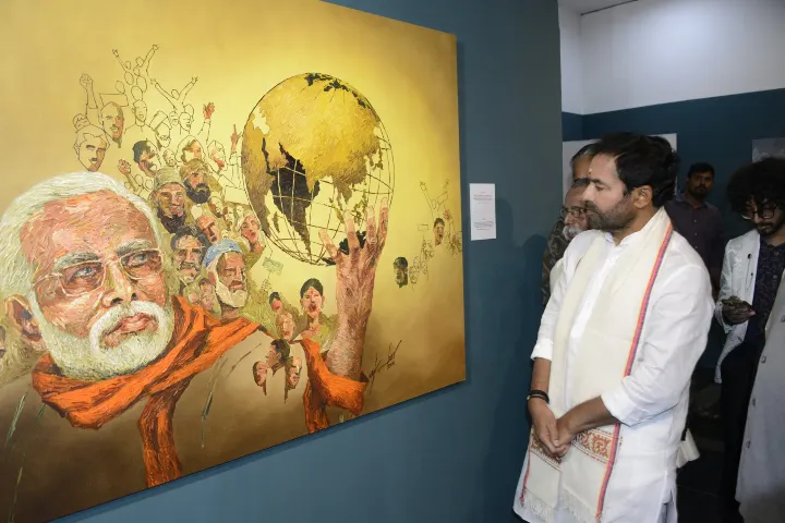 PM Painting By Akbar Saheb2