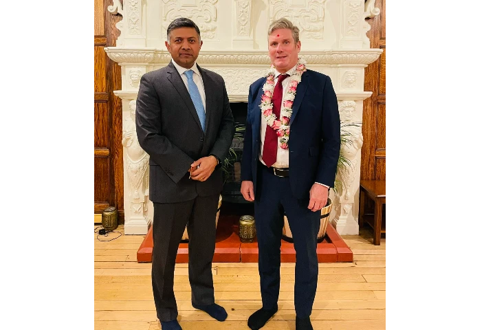 Indian ambassador and UK Labour Party leader Keir Starmer hold talks on strategic partnership 