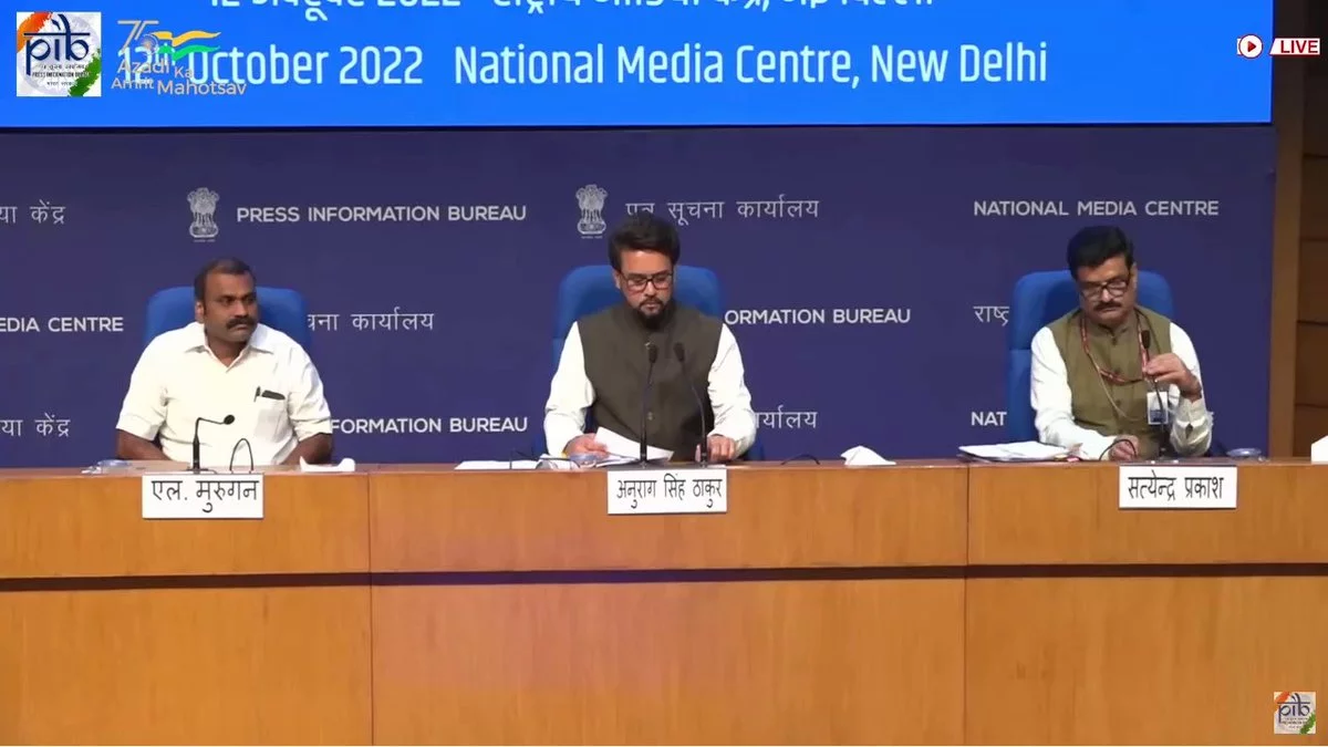 Information & Broadcasting Minister Anurag Thakur briefing the press about the Cabinet decisions in New Delhi on Wednesday