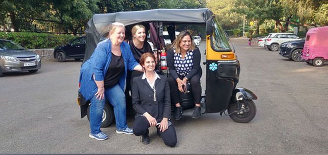 Four US women diplomats dump cars and buy auto-rickshaws to drive around in Delhi!