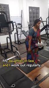 Watch: 56-year-old woman clad in saree does weight training in gym