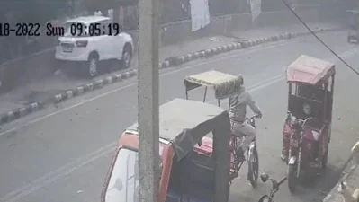 Caught on Camera: Speeding car mows down 3 children on sidewalk in Delhi