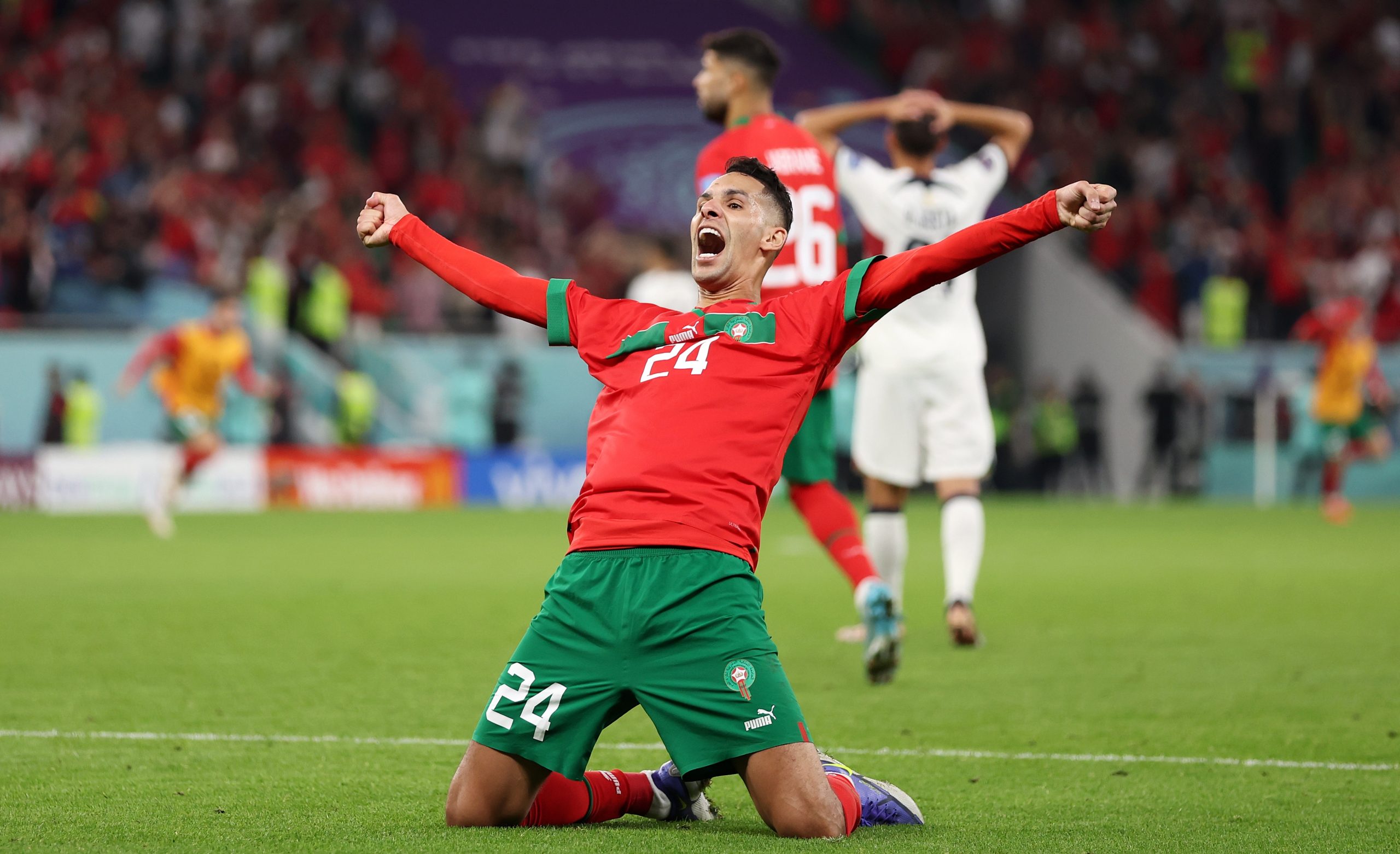 Morocco becomes first African country to enter football world cup semi-finals after beating fancied Portugal 1-0
