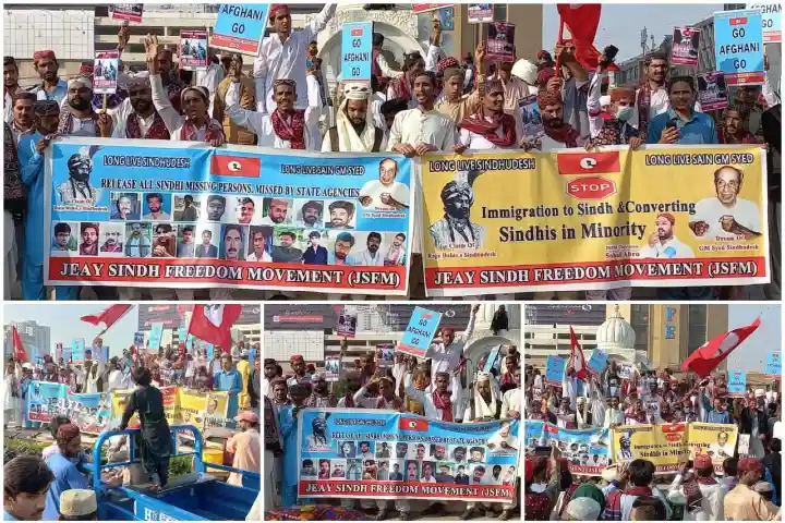Sindhis protest over illegal migration and enforced disappearances