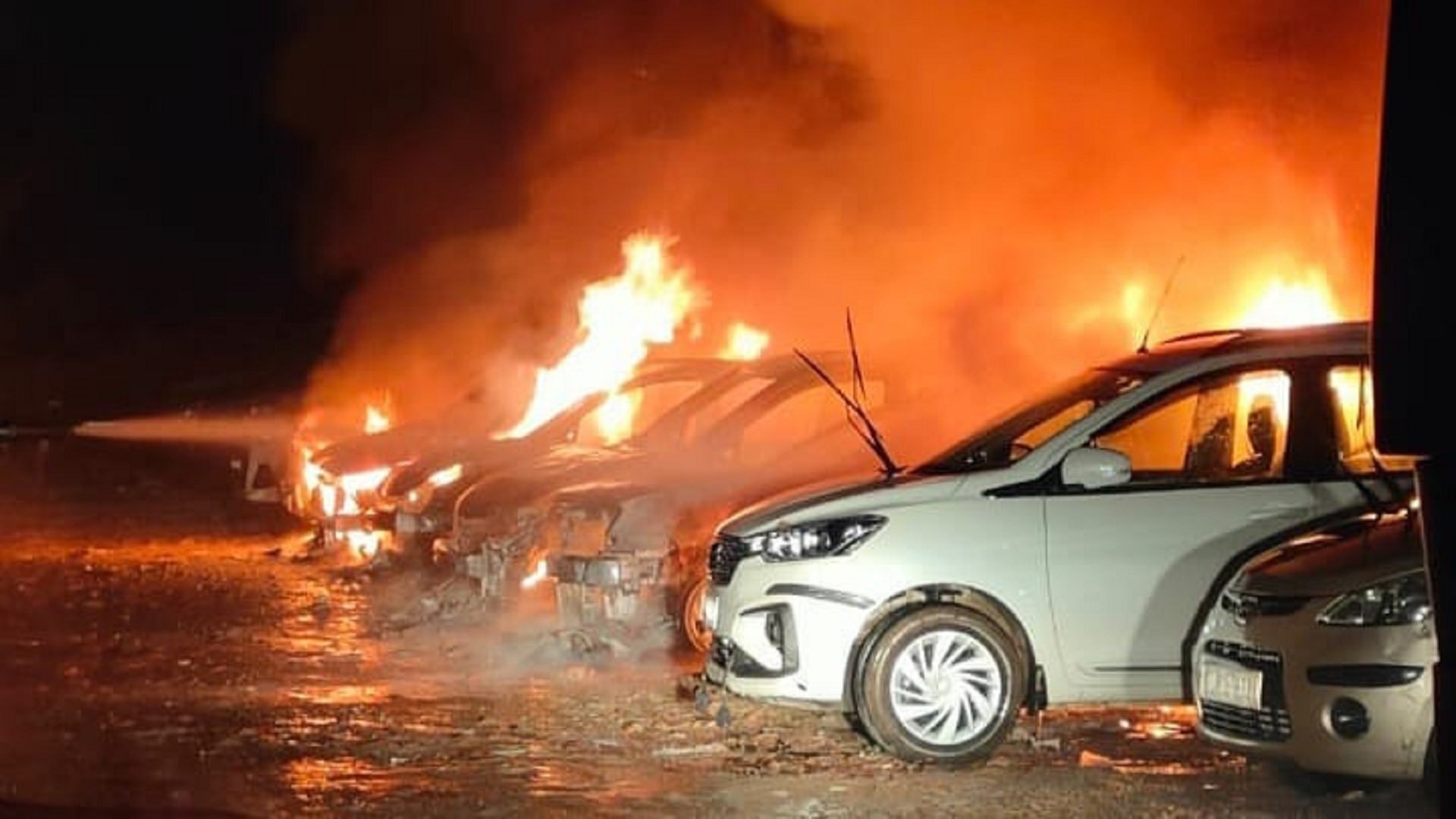 21 cars gutted in fire at multi-storey parking lot in Delhi, sabotage suspected