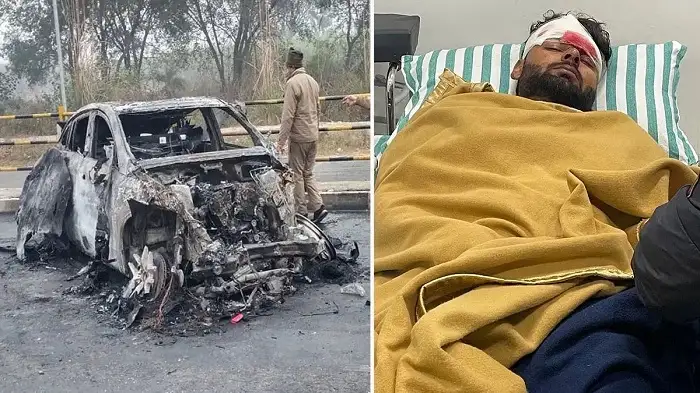 Cricketer Rishabh Pant injured as his Mercedes car hits divider and catches fire
