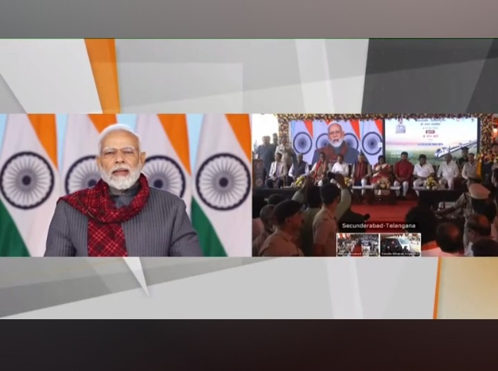 PM Modi flags off Vande Bharat Express between Secunderabad and Visakhapatnam