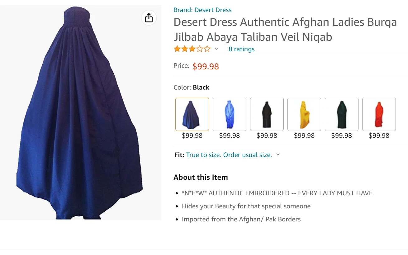 Why is Amazon facing women’s wrath for selling Afghani burqas?